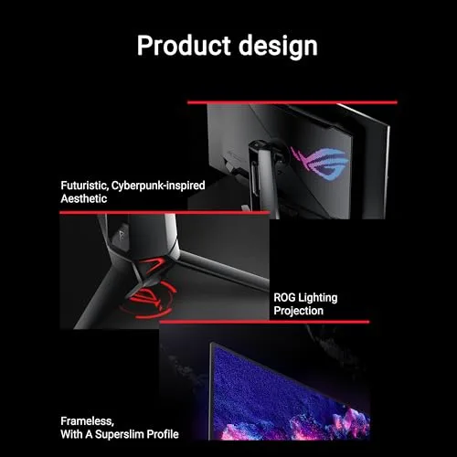 The port selection of the ASUS ROG Swift PG32UCDM, including the 90W USB-C port