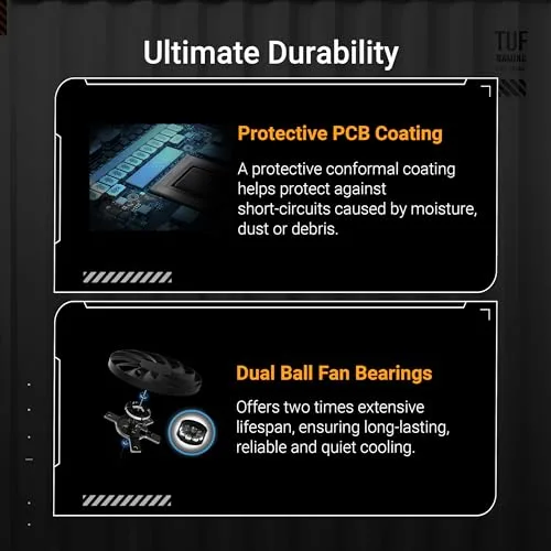 ASUS TUF Gaming GeForce RTX ™ 5060 8GB GDDR7 OC Edition Gaming Graphics Card (PCIe® 5.0, HDMI®/DP 2.1, 3.1-Slot, Military-Grade Components, Protective PCB Coating, axial-tech Fans)