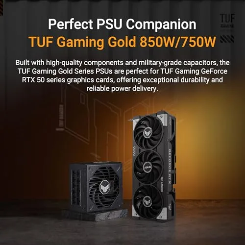ASUS TUF Gaming GeForce RTX ™ 5060 8GB GDDR7 OC Edition Gaming Graphics Card (PCIe® 5.0, HDMI®/DP 2.1, 3.1-Slot, Military-Grade Components, Protective PCB Coating, axial-tech Fans)