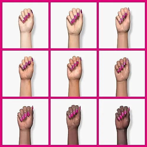 Beetles Pink Gel Nail Polish - Year 2 Kilo 15ML Gel Polish, 1 Pcs Hot Pink Colors, Soak off UV LED Lamp Nail Art Manicure Salon DIY Nail Design for Girls