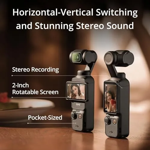 A vlogger using the DJI Osmo Pocket 3 with ActiveTrack 6.0