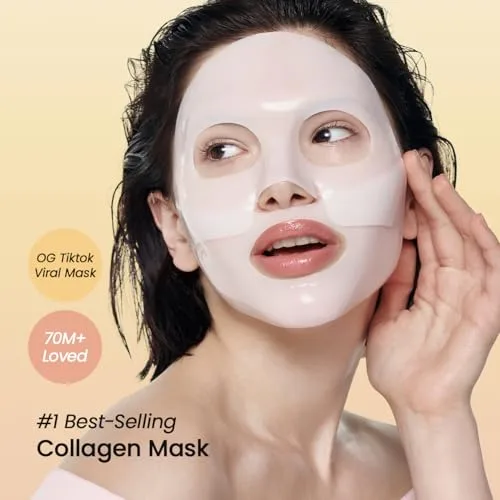 Informational graphic showing the benefits of the BIODANCE Bio-Collagen Real Deep Mask