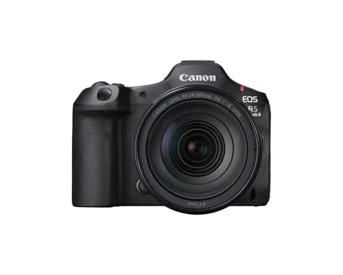 Canon EOS R5 Mark II Mirrorless Camera with RF24-105mm F4 L is USM Lens, Full-Frame Back-Illuminated Sensor, 45MP, 8K Video, Photography and Video, Hybrid Camera, Black