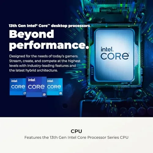 CyberPowerPC Gamer Xtreme VR Gaming PC, Intel Core i5-13400F 2.5GHz, GeForce RTX 5060 8GB, 16GB DDR5, 1TB PCIe 4.0 SSD, WiFi Ready & Windows 11 Home (GXiVR8060A40)