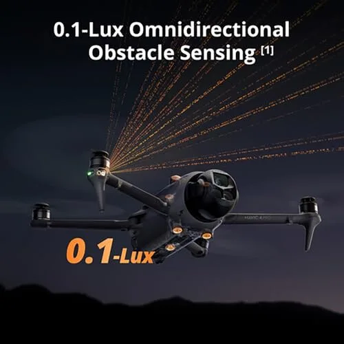 Diagram showing the omnidirectional obstacle sensing of the Mavic 4 Pro