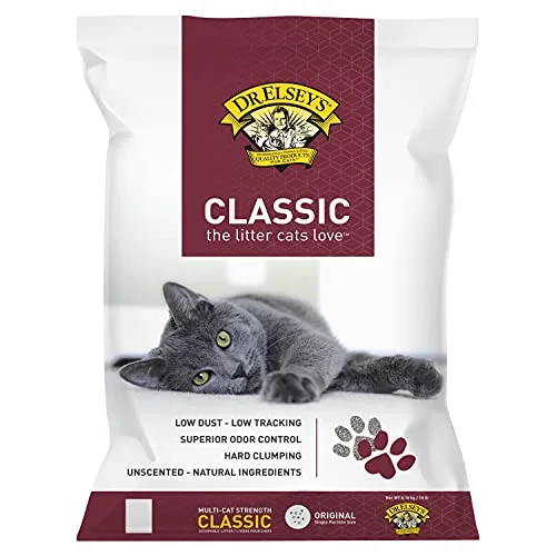 Dr. Elsey's Classic Unscented Clumping Clay Cat Litter 18 lb. Bag