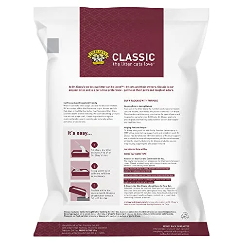 Dr. Elsey's Classic Unscented Clumping Clay Cat Litter 18 lb. Bag