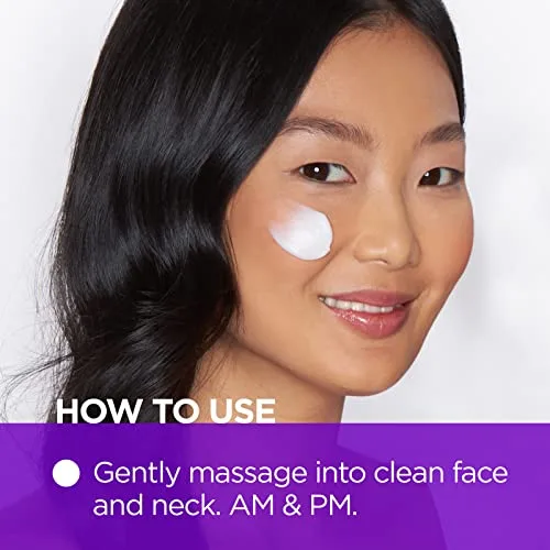 Before and after images demonstrating the cream's effectiveness on fine lines and wrinkles