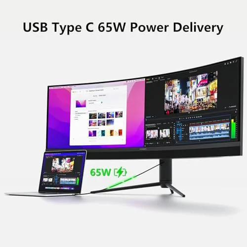 The INNOCN 45C1R's immersive 1500R curve in a gaming setup