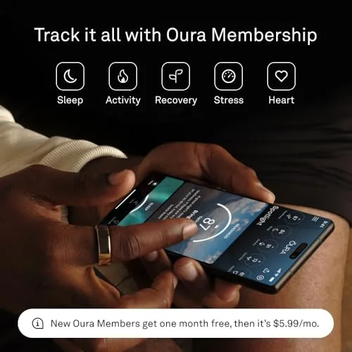 Oura Ring Gen3 Horizon - Silver - Size 11 - Smart Ring - Size First with Oura Ring Gen3 Sizing Kit - Sleep Tracking Wearable - Heart Rate - Fitness Tracker - 5-7 Days Battery Life