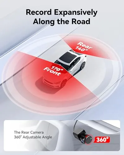 REDTIGER Dash Cam Front Rear, 4K/2.5K Full HD Dash Camera for Cars, Included 32GB Card, Built-in Wi-Fi GPS, 3.16” IPS Screen, Night Vision, 170°Wide Angle, WDR, 24H Parking Mode(F7NP)