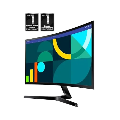 A side view of the monitor showcasing its 1800R curve