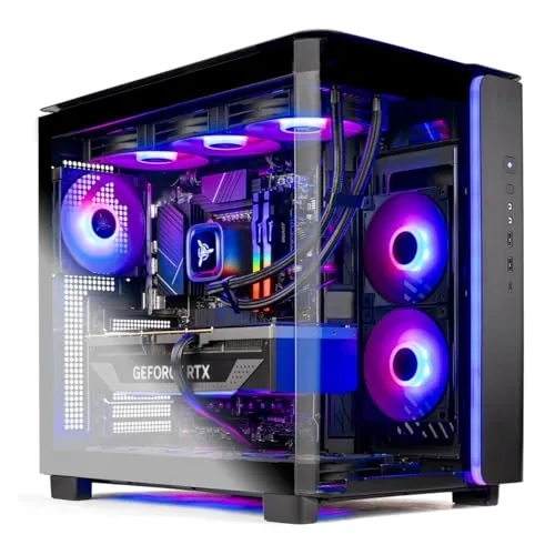 Skytech King 95 Gaming PC Desktop, Ryzen 7 9700X 3.8 GHz (5.5GHz), NVIDIA RTX 5070 12GB GDDR7, 1TB Gen4 SSD, 32GB DDR5 RAM 6000 RGB, 850W Gold PSU, 360mm ARGB AIO, Wi-Fi, Win 11
