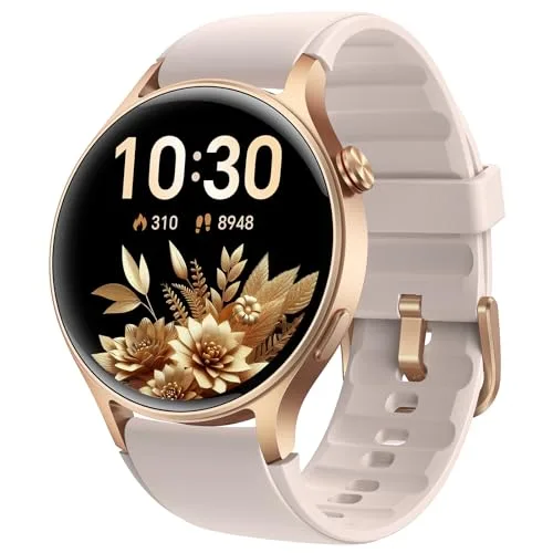 Smart Watch for Women, 1.32'' AMOLED Ultra-Clear Screen Activity Trackers with Heart Rate/Sleep/SpO2 Monitor, Smartwatch for iPhone/Samsung/Android, 110+ Sport Modes, 3ATM Waterproof Fitness Watch