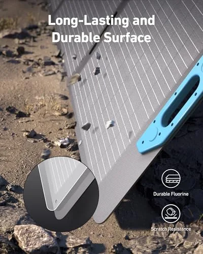 Anker SOLIX PS200 Solar Panel with Adjustable Kickstand, 200W Foldable Portable Solar Charger, IP67 Waterproof, 23% Higher Energy Conversion Efficiency, for Camping, RVs, and Blackouts