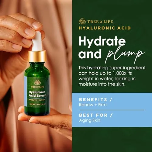 Close up shot of the Tree of Life Retinol Serum bottle