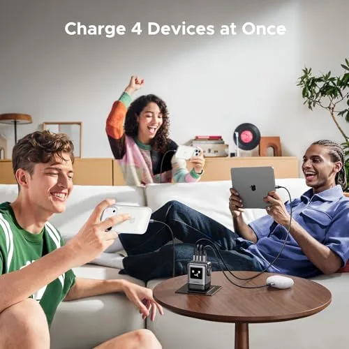 UGREEN Uno 100W USB C Charger, Nexode 4-Port GaN Charger Compact Fast USB C Power Adapter for MacBook Pro/Air 2025, iPad Pro, iPhone 17 Pro, Galaxy S25 Ultra, Pixel 10, Steam Deck, ROG Ally
