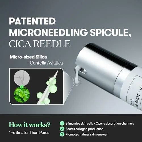 Visual showcasing the Exosome Skin Care Booster technology with Centella Asiatica