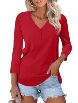 Ultimate Minetom V Neck 3/4 Sleeve Top Review: Affordable Casual Performance