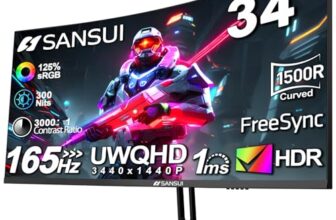 SANSUI 34-Inch Curved Gaming Monitor Review — Top 1 Performance at an affordable price