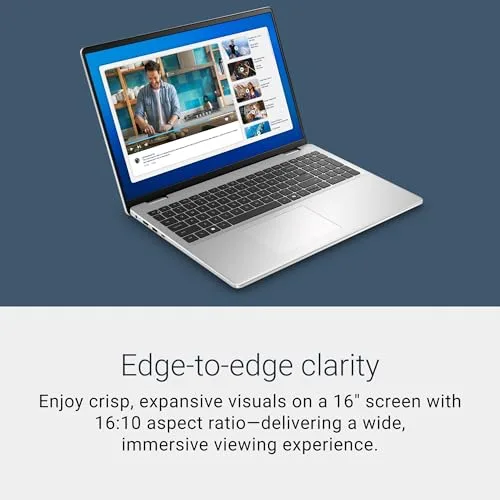 Dell 16 Laptop DC16251-16.0-inch 16:10 FHD+ Display, Intel Core 7 150U, 16GB DDR5 RAM, 1TB SSD, Intel Graphics, Windows 11 Home, Onsite Service - Platinum Silver