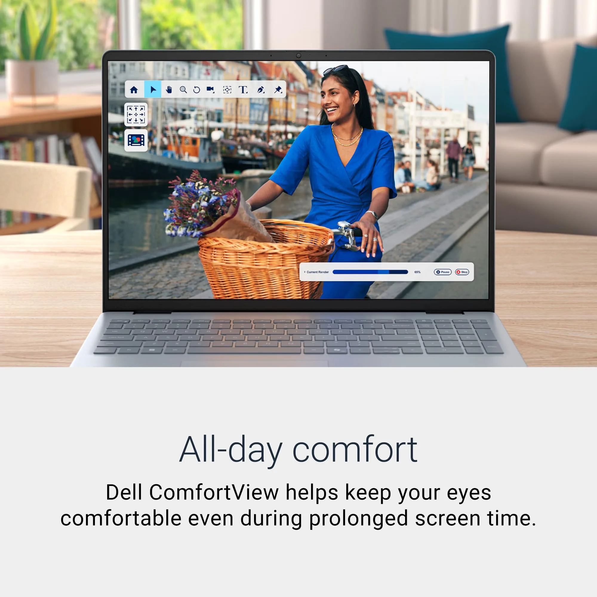 Dell 16 Laptop DC16251-16.0-inch 16:10 FHD+ Display, Intel Core 7 150U, 16GB DDR5 RAM, 1TB SSD, Intel Graphics, Windows 11 Home, Onsite Service - Platinum Silver