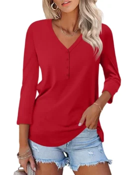 Ultimate Minetom V Neck 3/4 Sleeve Top Review: Affordable Casual Performance
