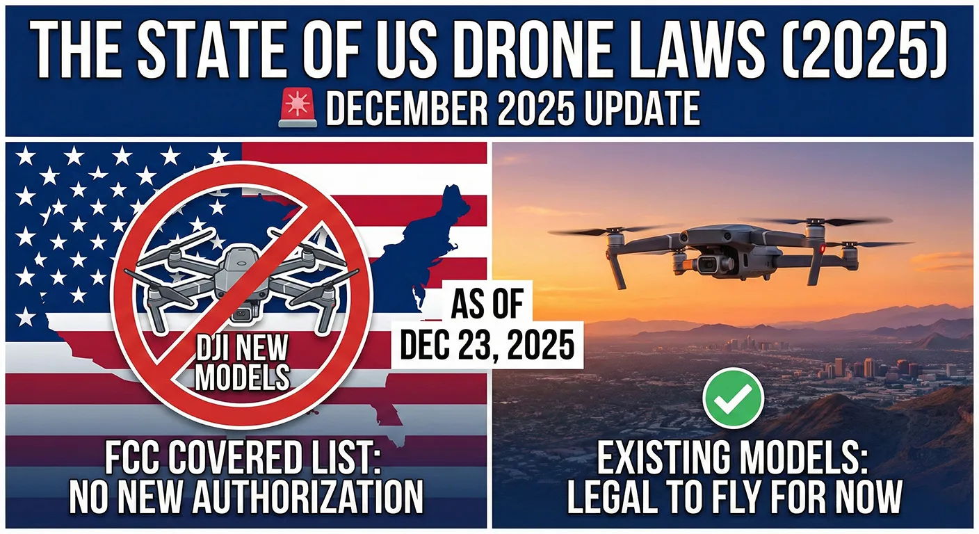 US Drone Laws 2025 DJI Ban Status and Best Legal Drones Cover