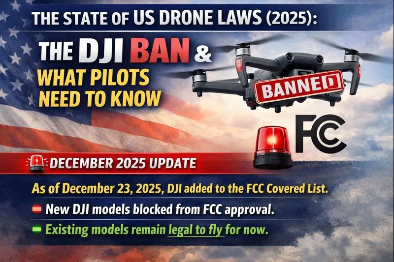 US Drone Laws 2025 DJI Ban Status and Best Legal Drones Cover