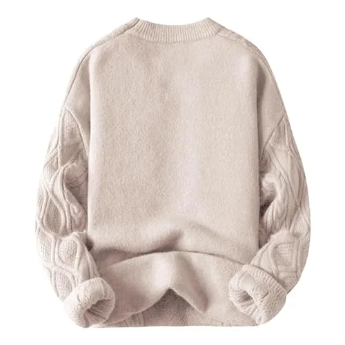 Aelfric Eden Oversized Sweater 90s Vintage Cable Knit Long Sleeve Women Heavy Crewneck Pullover