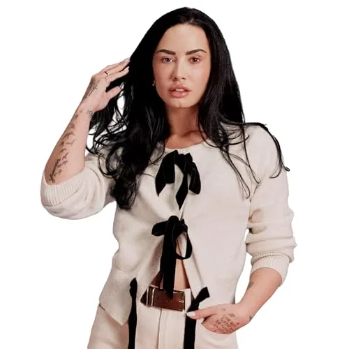 Amazon Essentials (Demi's Pick) Women's Regular-Fit Long-Sleeve Tie Front Cardigan with Bows