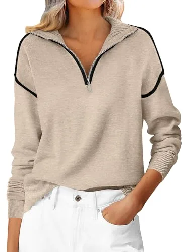 ANRABESS Quarter Zip Sweater Main View
