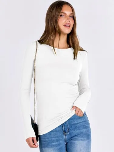 ANRABESS top in white showing opacity