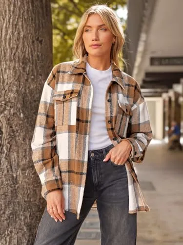 AUTOMET Plaid Shacket Side View
