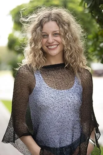 Back From Bali Womens Sheer Poncho Shrug Bolero, Lightweight Summer Shrug Pullover Sweater