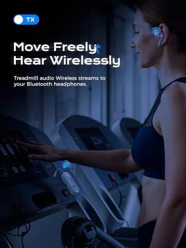 Upgraded Bluetooth 5.4 Transmitter Receiver, Airplane Bluetooth Adapter with Qualcomm aptX Adaptive, Supports 2 AirPods/Headphones, Wireless Audio Transmitter for TV, Travel, Car & Gym, Cable Storage