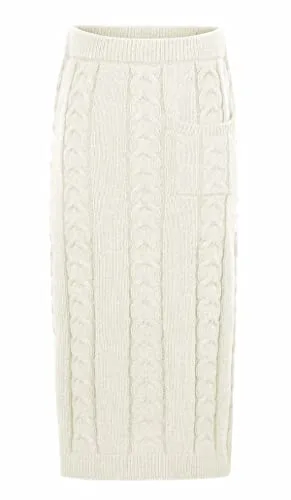 CHARTOU Women's Winter Chunky Cable Knit Long Skirt 2 Piece Outfit Sweater Sets