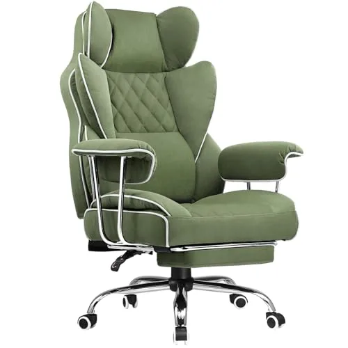 Front view of the green COMHOMA Big and Tall chair