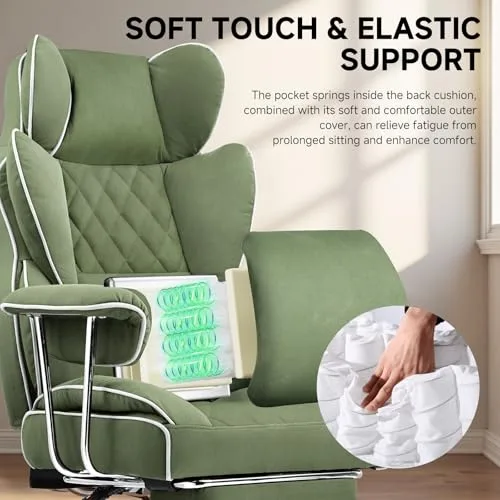 Chair with the footrest extended for relaxation