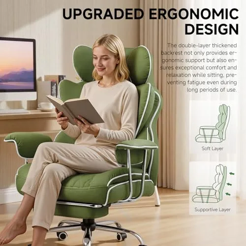 Diagram illustrating the chair's ergonomic support zones