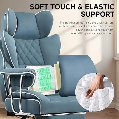 Chair with the retractable footrest fully extended