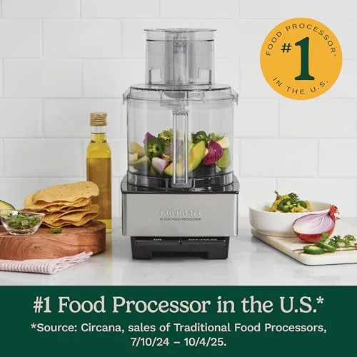 Cuisinart Food Processor assembled on counter