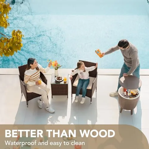 Dimension diagram of Devoko chairs and table