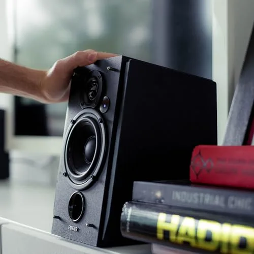 Edifier R1850DB Active Bookshelf Speakers with Bluetooth and Optical Input - 2.0 Studio Monitor Speaker - Built-in Amplifier with Subwoofer Line Out