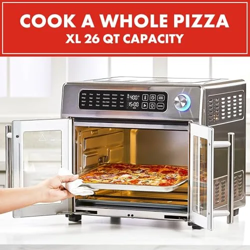 Close up of digital controls on Emeril Air Fryer