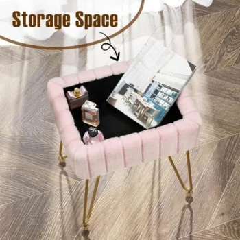 Greenstell Faux Fur Vanity Stool Review: Storage & Style