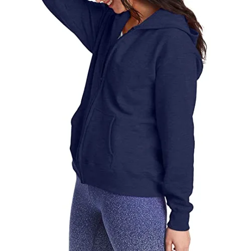 Hanes womens Ecosmart Full Zip Fleece Hoodie Color Options