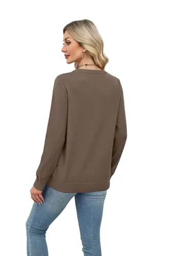 WIHOLL Sweaters for Women Lightweight Pullover Tops Long Sleeve Shirts Crewneck Fashion Clothing Fall Outfits 2025