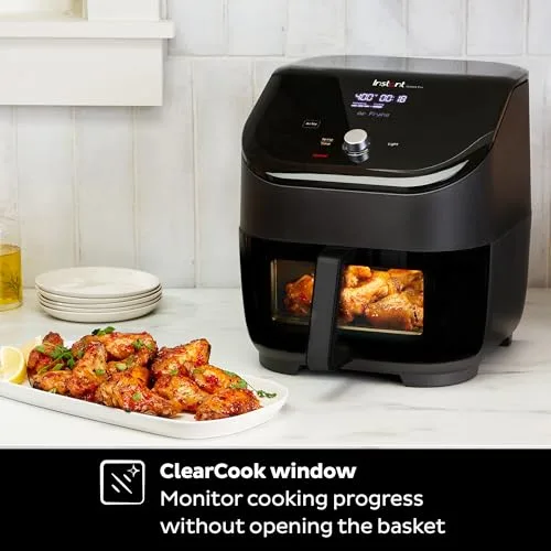 Instant Pot Vortex Plus ClearCook window view of food cooking