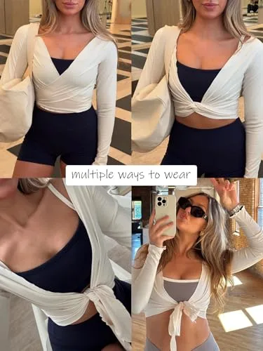 Back view of the LASLULU wrap top